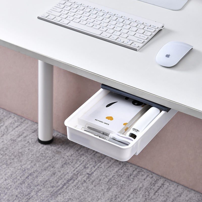 Under Desk Drawer Invisible Storage Box Office Computer Desktop Finishing Classroom Storage Stationery Makeup Storage Drawer - Image 5